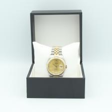 Gents Rolex Datejust 16233 18ct Yellow Gold Stainless Steel case with Champagne Diamond Set dial