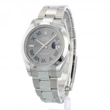 Gents Rolex Datejust 41 126300 Steel case with Wimbledon dial