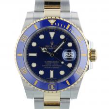 Gents Rolex Submariner Date 116613LB 18ct Yellow Gold Stainless Steel case with Blue dial