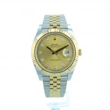 Gents Rolex Datejust 41 126333 18ct Yellow Gold   Stainless Steel case with Champagne Diamond Set dial