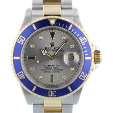 Gents Rolex Submariner Date 16613 18ct Yellow Gold   Stainless Steel case with Serti dial