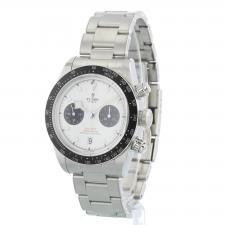 Gents Tudor Black Bay Chrono 79360N Stainless Steel case with white dial with black sub dial