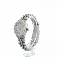 Ladies Rolex DateJust 6517 Steel case with Pave dial