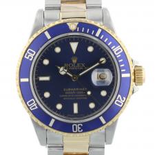 Gents Rolex Submariner Date 16803 18ct Yellow Gold   Stainless Steel case with Blue dial