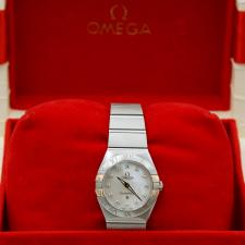 Ladies Omega Constellation 12320246055005 18ct Rose Gold   Stainless Steel case with MOP Diamond dial