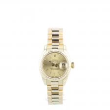 Ladies Rolex Datejust 79178 18 CT case with Gilt dial
