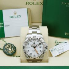 Gents Rolex Explorer II 216570 Stainless Steel case with White dial