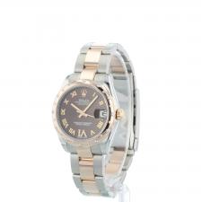 Ladies Rolex DateJust 31 178341 18ct Rose Gold   Stainless Steel case with Chocolate Diamond Set dial