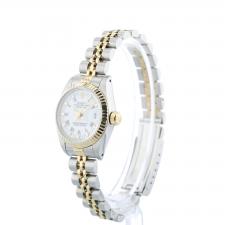 Ladies Rolex Datejust 69173 18ct Yellow Gold Stainless Steel case with White dial