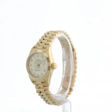 Ladies Rolex Datejust 69178 18ct Yellow Gold case with Silver Diamond Dot dial