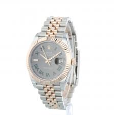 Gents Rolex Datejust 41 126331 18ct Rose Gold Stainless Steel case with Wimbledon dial