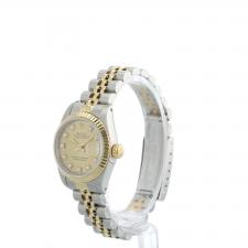 Ladies Rolex DateJust 69173 18ct Yellow Gold Stainless Steel case with Champagne Diamond Set dial