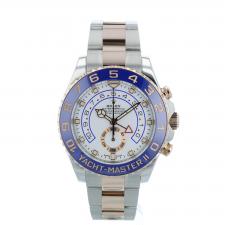 Gents Rolex Yacht-Master II 116681 18ct Rose Gold Stainless Steel case with White dial