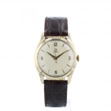 Gents Omega Dress 9 CT case with Silver dial