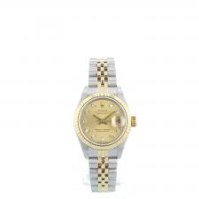 Ladies Rolex DateJust 69173 18ct Yellow Gold Stainless Steel case with Champagne dial