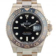 Gents Rolex GMT Master II 126715CHNR 18ct Rose Gold case with Black dial