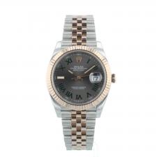 Gents Rolex Datejust 41 126331 18ct Rose Gold Stainless Steel case with Wimbledon dial