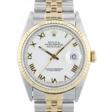 Gents Rolex Datejust 16233 18ct Yellow Gold   Stainless Steel case with White dial