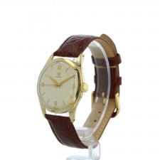 Gents Omega Dress Watch 12302  9 CT case with Ivory dial