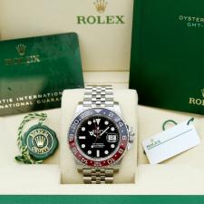 Gents Rolex GMT Master II 126710BLRO Stainless Steel case with Black dial