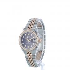Ladies Rolex DateJust 28 279381RBR 18ct Yellow Gold   Stainless Steel case with Aubergine dial