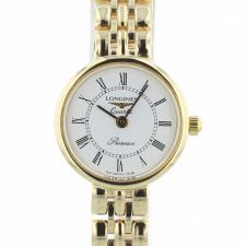 Ladies Longines Presence   9ct Yellow Gold  case with White dial