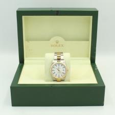 Ladies Rolex Date 34 15223 18ct Yellow Gold   Stainless Steel case with White dial
