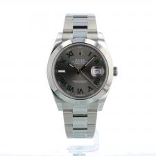 Gents Rolex Datejust 41 126300 Steel case with Wimbledon dial