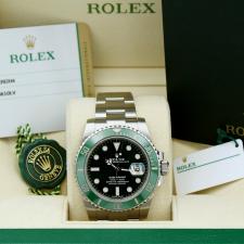 Gents Rolex Submariner Date 116610LV Stainless Steel case with Green dial