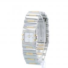 Ladies Omega Constellation 13357600 18ct Yellow Gold Stainless Steel case with White MOP dial