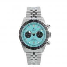 Gents Tudor Black Bay Chrono 79360N Steel case with Blue dial