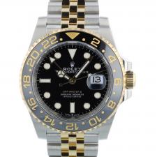 Gents Rolex GMT Master II 126713GRNR 18ct Yellow Gold Stainless Steel case with Black dial