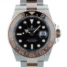 Gents Rolex GMT Master II 126711CHNR 18ct Rose Gold Stainless Steel case with Black dial