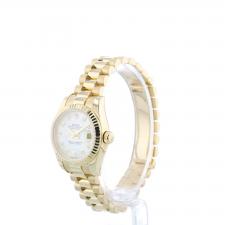 Ladies Rolex DateJust 179178 18ct Yellow Gold case with MOP Diamond dial