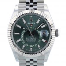 Gents Rolex Sky Dweller 336934 Stainless Steel case with Green dial