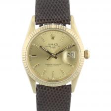 Gents Rolex Oyster Perpetual Date 15037 14CT case with Champagne  dial