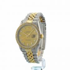Gents Rolex Datejust 36 16233 18ct Yellow Gold   Stainless Steel case with Gilt Diamond dial