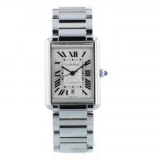 Gents Cartier Tank Must XL WSTA0053 Stainless Steel case with White Roman Numerals dial