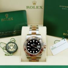 Gents Rolex GMT Master II 126711CHNR 18ct Rose Gold Stainless Steel case with Black dial
