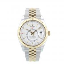 Gents Rolex Sky Dweller 326933 18ct Yellow Gold Stainless Steel case with Silver dial