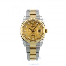 Gents Rolex Datejust 36 116233 18ct Yellow Gold   Stainless Steel case with Gilt Jubilee Diamond  dial