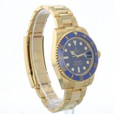 Gents Rolex Submariner Date 116618LB 18ct Yellow Gold case with Blue dial