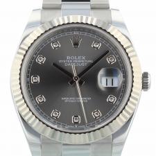 Gents Rolex Datejust 41 126334 Steel case with Rhodium   Diamond dial