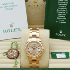 Gents Rolex Day Date 118235 18ct Rose Gold case with Sundust dial