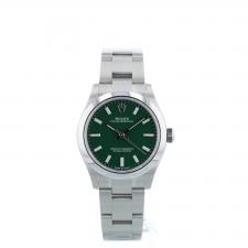 Ladies Rolex Oyster Perpetual 31 277200 Steel case with Green dial