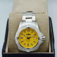 Gents Breitling Sea Wolf A17319 Stainless Steel case with Yellow dial