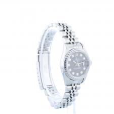 Ladies Rolex DateJust 69240 Steel case with Black Diamond dial