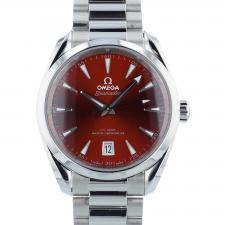 Gents Omega Aqua Terra 22010382013003 Stainless Steel case with Red dial