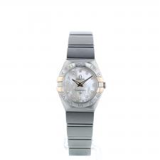 Ladies Omega Constellation 12320246055005 18ct Rose Gold   Stainless Steel case with MOP Diamond dial