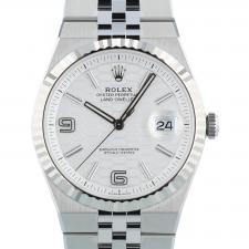 Gents Rolex Land Dweller 40 127334 Steel case with Honeycomb motif dial